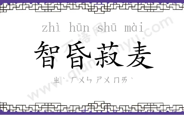 智昏菽麦 智昏菽麦