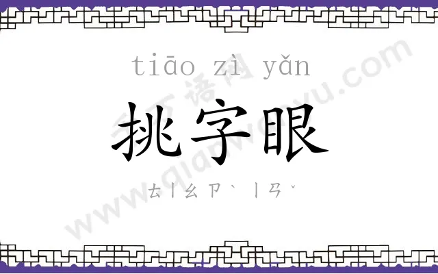 挑字眼