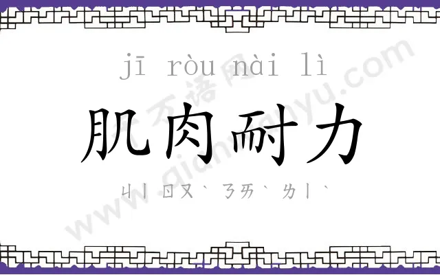 肌肉耐力 肌肉耐力