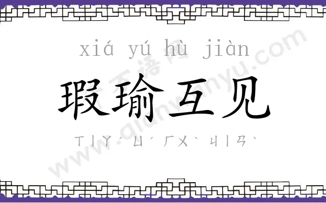 瑕瑜互见