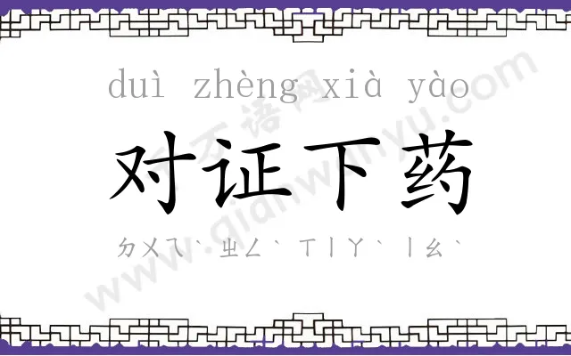 对证下药 对证下药