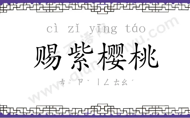 赐紫樱桃