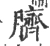 脐(宋·印刷字体·广韵)