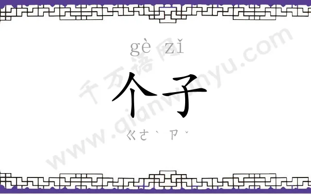 个子