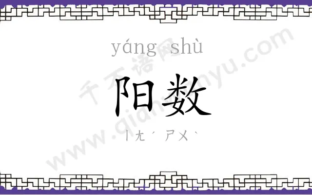阳数