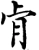肻(宋·印刷字体·增韵)