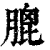 膍(清·印刷字体·康熙字典)