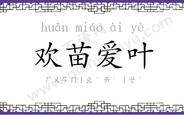 欢苗爱叶 欢苗爱叶