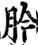 肣(宋·印刷字体·增韵)