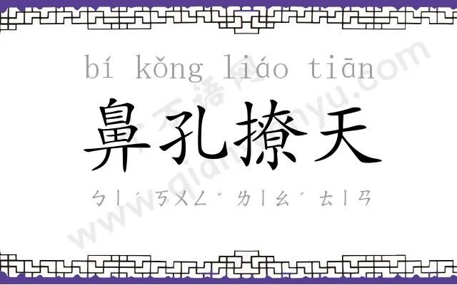 鼻孔撩天 鼻孔撩天