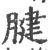 腱(宋·印刷字体·广韵)