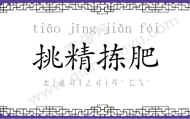挑精拣肥