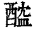 醓(清·印刷字体·康熙字典)