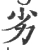 劣(宋·印刷字体·广韵)