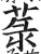 菉(明·印刷字体·洪武正韵)