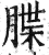 䐑(明·印刷字体·洪武正韵)