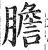 胆(明·印刷字体·洪武正韵)